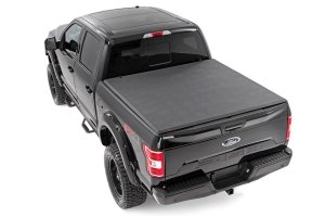 Ford F-150 Soft Tri-Fold Bed Cover - Rough Country - Tri-Fold Vinyl - '15-'20